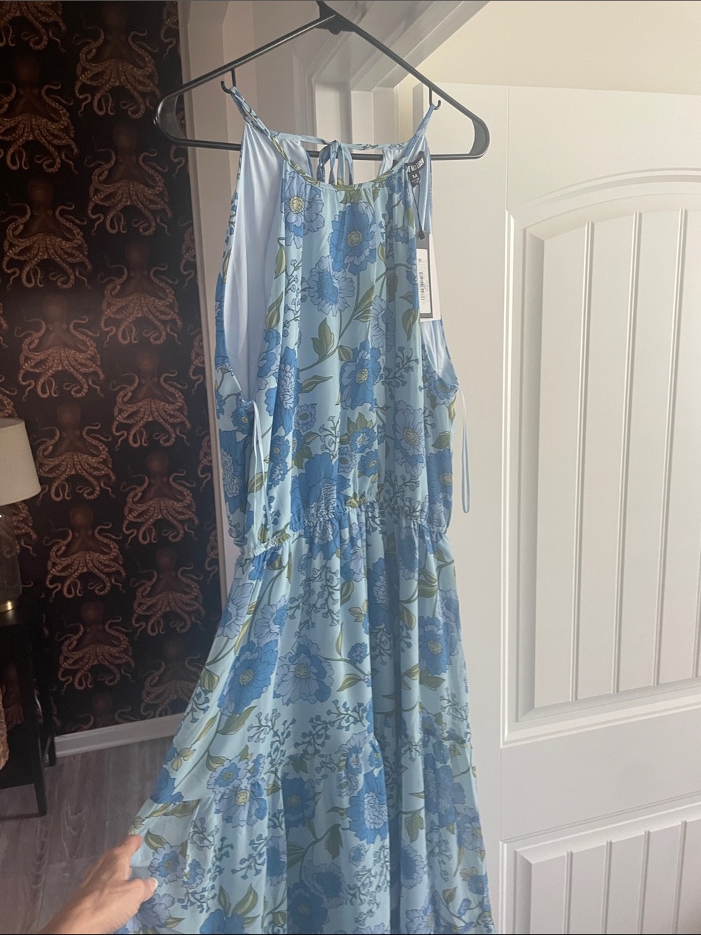 Steve Madden Light Blue Floral Maxi Dress